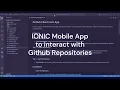 Ionic Mobile App to Interact with Github Repositories