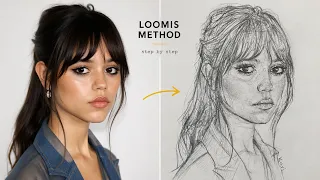 Draw a REALISTIC FACE in 11 Minutes with LOOMIS METHOD!!