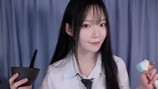 ASMR(Sub✔) 그러고 잘 거야? 내가 세수 시켜줄게 / 잠 오는 클렌징 & 스킨케어