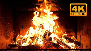 Cozy Fireplace 4K 12 HOURS Fireplace With Crackling Fire Sounds Fireplace Ambience 