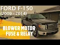 Ford F-150 - BLOWER MOTOR FUSE AND RELAY LOCATION 2009