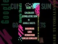 How to calculate CUMULATIVE SUM with non array and ARRAYFORMULA in Google Sheets