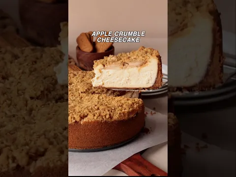 Apple Crumble Cheesecake 🍎🍏