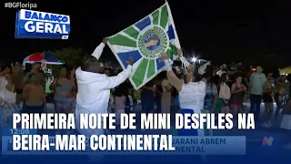 Unidos da Coloninha e Nação Guarani abrem mini desfiles na Beira-Mar Continental