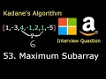 Leetcode 53 Maximum Subarray - Kadane s Algorithm