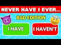 Ik heb nog nooit... Slechte Editie 😈😁 Leuk interactief spel | Quizzer Bee