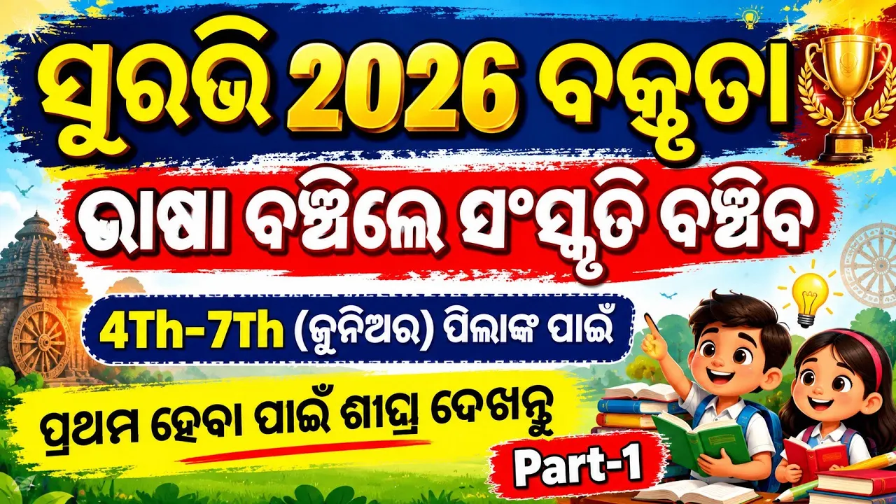 Surabhi 2026 Baktuta Junior | Suravi 2026 elocution bhasa banchichi sanskruti Banchiba elocution