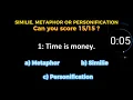 Simile Metaphor Personification Mcqs For SSC Figure Of Speech English QUIZ 1
