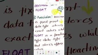 SQL Tips - 05 What is precision difference between FLOAT and DECIMAL data type in SQL