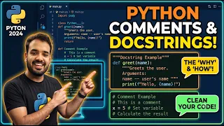 Python Comments Docstrings Explained Single Line Multi-Line Documentation Python Tutorial