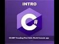 03 C NET Creating First Hello World Console app