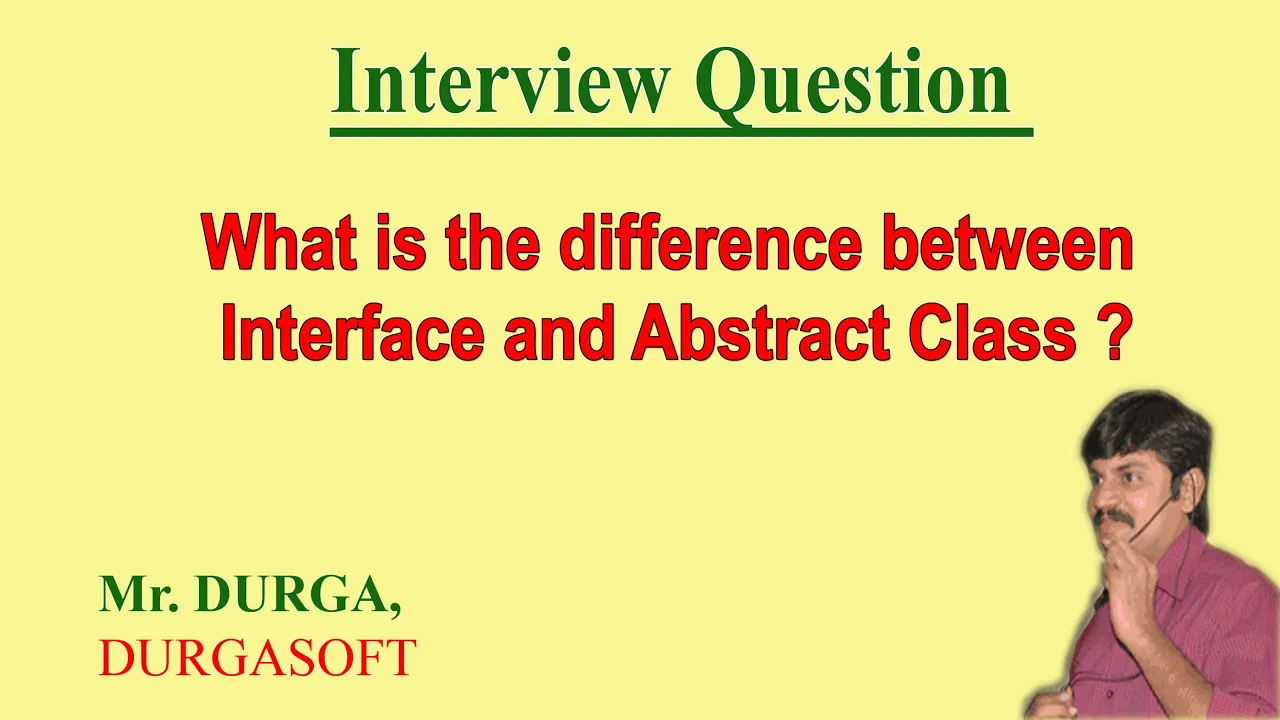 Difference between Interface and Absract Class - YouTube thumbnail