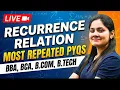 Most Important Questions Recurrence Relation BBA BCA B COM B TECH Dream Maths