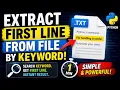 Python Script That Finds the First Line From Any Keyword Search