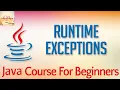 Learn Java Tutorial for Beginners Part 41 Runtime Exceptions