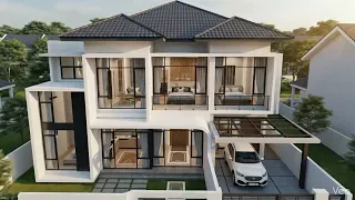 Desain rumah Minimalis dengan sentuhan klasik minimalis yang elegan.