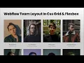 Webflow Team member layout tutorial in CSS Grid and Flexbox Bangla