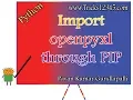 Python with Excel - Install Openpyxl package with Pip