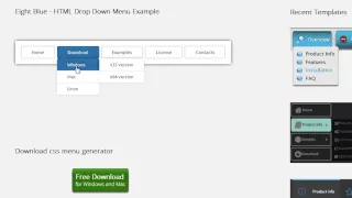 Pure CSS Menu generator - No Javascript is required