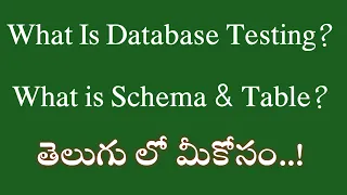 What is Database Testing Schema table Manual Testing Tutorial For Beginners agent 2 0