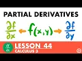Partial Derivatives Calculus 3 Lesson 44 - JK Math