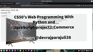 Harvard s CS50 Web Programming With Python and JavaScript-Project2 Commerce