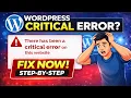 Fix There Has Been a Critical Error on This Website in WordPress Step-by-Step