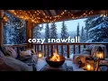 Download Lagu Christmas Porch Ambience ❄️ Relaxing Snowfall and Fire Sounds for a Cozy Winter
