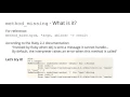 Ruby method - missing tutorial