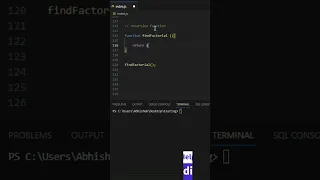 Recursive function in Find factorial of using
