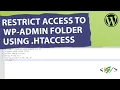 How to Restrict access to the wp-admin folder using htaccess in WordPress