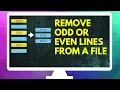 Text Editing Magic Learn How to Remove Odd or Even Lines from Your Files with Notepad and Regex