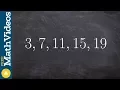 Math tutorial for writing the explicit formula of a sequence
