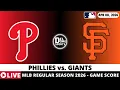 PHILADELPHIA PHILLIES VS SAN FRANCISCO GIANTS MLB Game Score Radio Play-by-Play