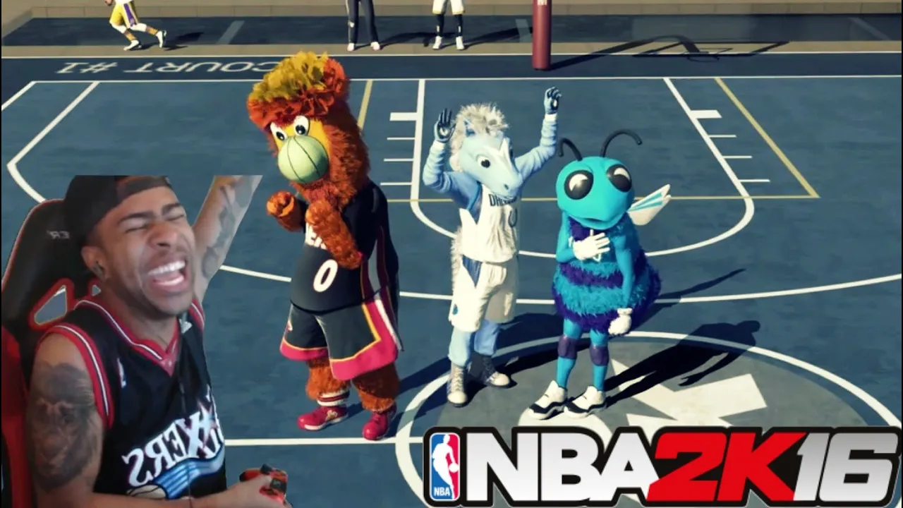 NBA 2K16| Entire Team Mascots !! 55 OVR + UGLYJUMPSHOT MyPark Challenge! & Funny Moments