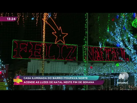 Casa iluminada no bairro Itoupava Norte acende as luzes de natal neste final de semana
