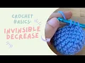 Crochet Basics Invisible Decrease inv dec