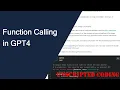 Function Calling on GPT-3 and GPT-4 - Explainer Unscripted Coding