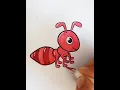Cute Ants Grasshopper and Ladybug Coloring Pages Easy Coloring Satisfying Coloring