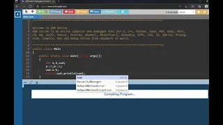 Online Java Compiler