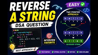Reverse a String Using Two Pointers DSA Interview Question Python SolutiontVK Coder