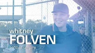 Softball Umpire Whitney Folven PG Training for Power 5 Dreams