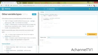 DataCamp - Python Basics Answers Learn Python