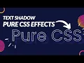 Text Shadow Animation Pure CSS Animations