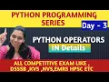 DAY 3 - PYTHON Operators In Details python operators in hindi
