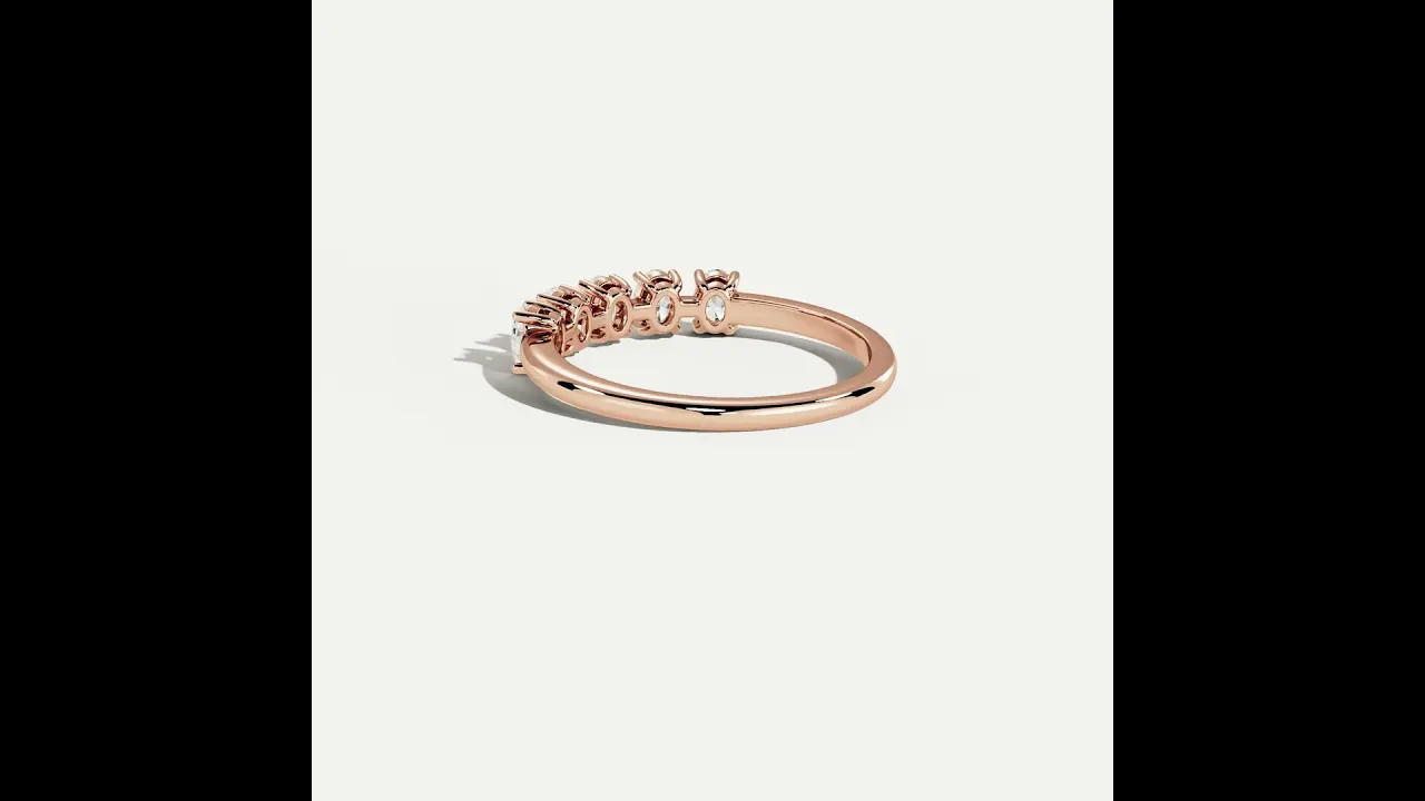 Floating Oval Cut Lab-Grown Diamond Five-Stone Anniversary Ring