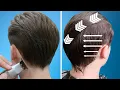 How to CUT MENS HAIR with SCISSORS Medium Length Middle Part Step by Step Tutorial