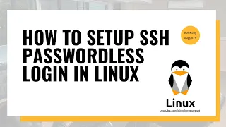 How To Configure Passwordless ssh in Linux - How to Setup SSH Passwordless Login in Linux