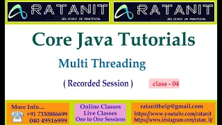 Core Java Tutorials Multi Threading by Mr Ratan class-04