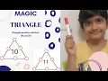Magic triangle puzzle with solution How to solve magic triangle Math activity for kids